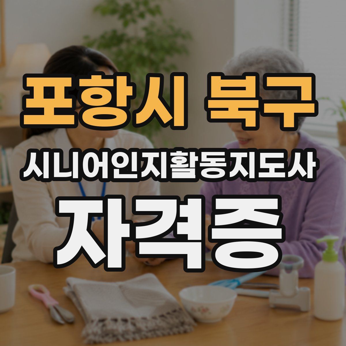 포항시 북구 시니어인지활동지도사 자격증