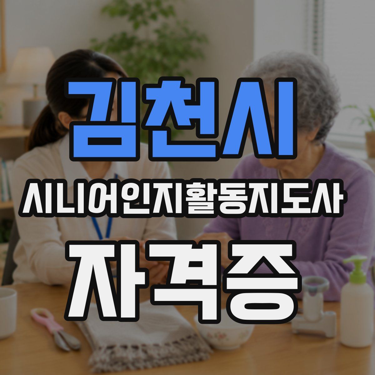 김천시 시니어인지활동지도사 자격증