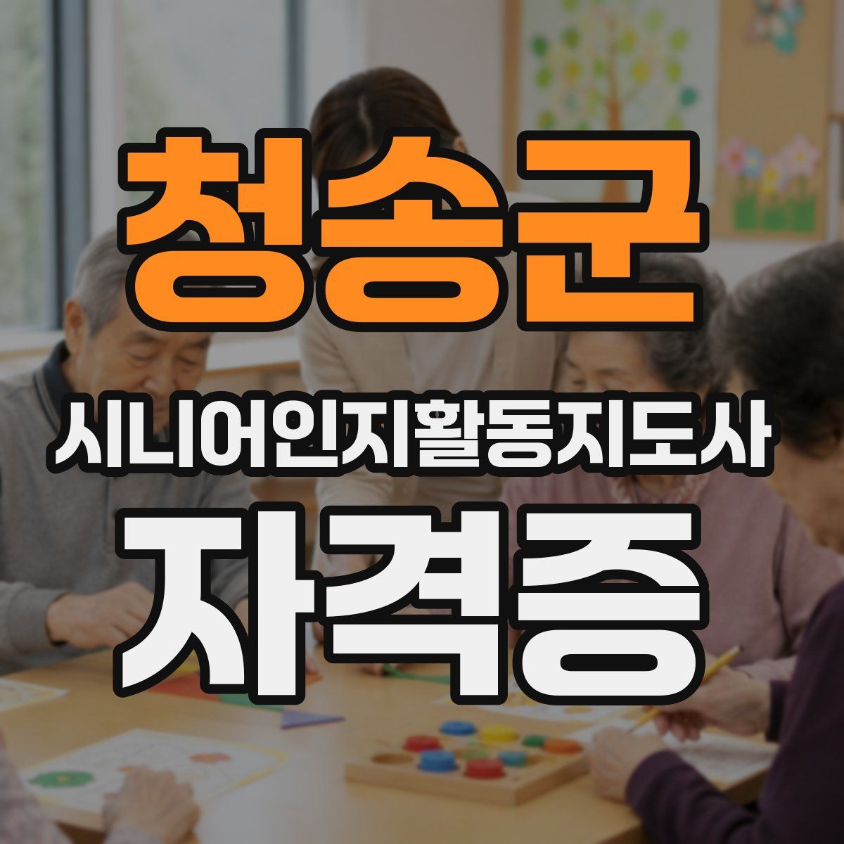 청송군 시니어인지활동지도사 자격증