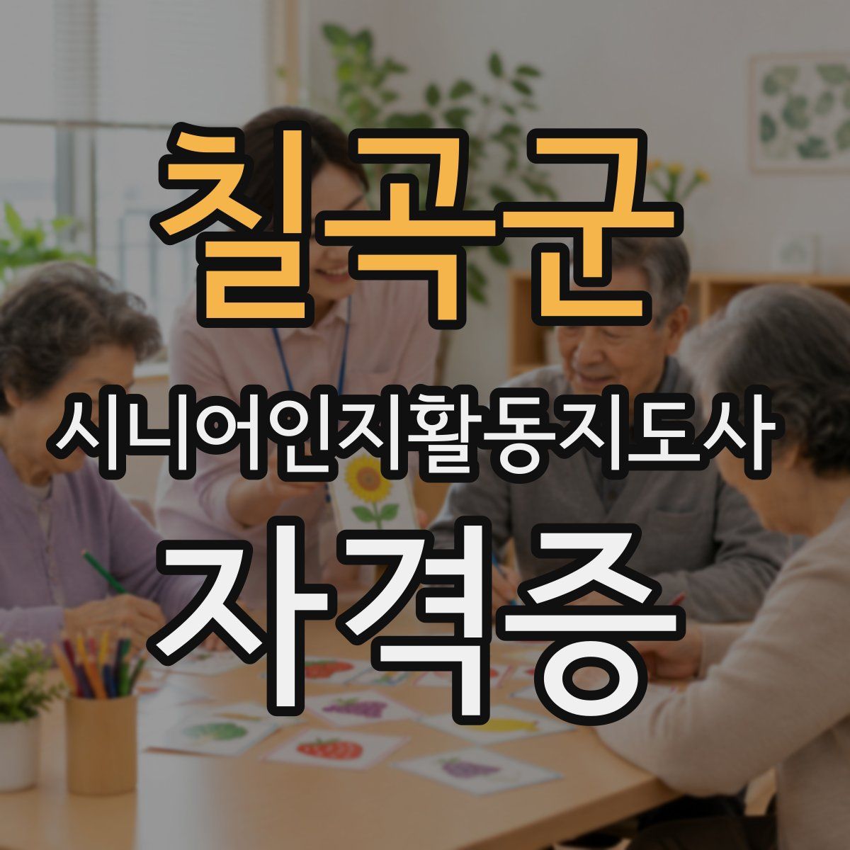 칠곡군 시니어인지활동지도사 자격증