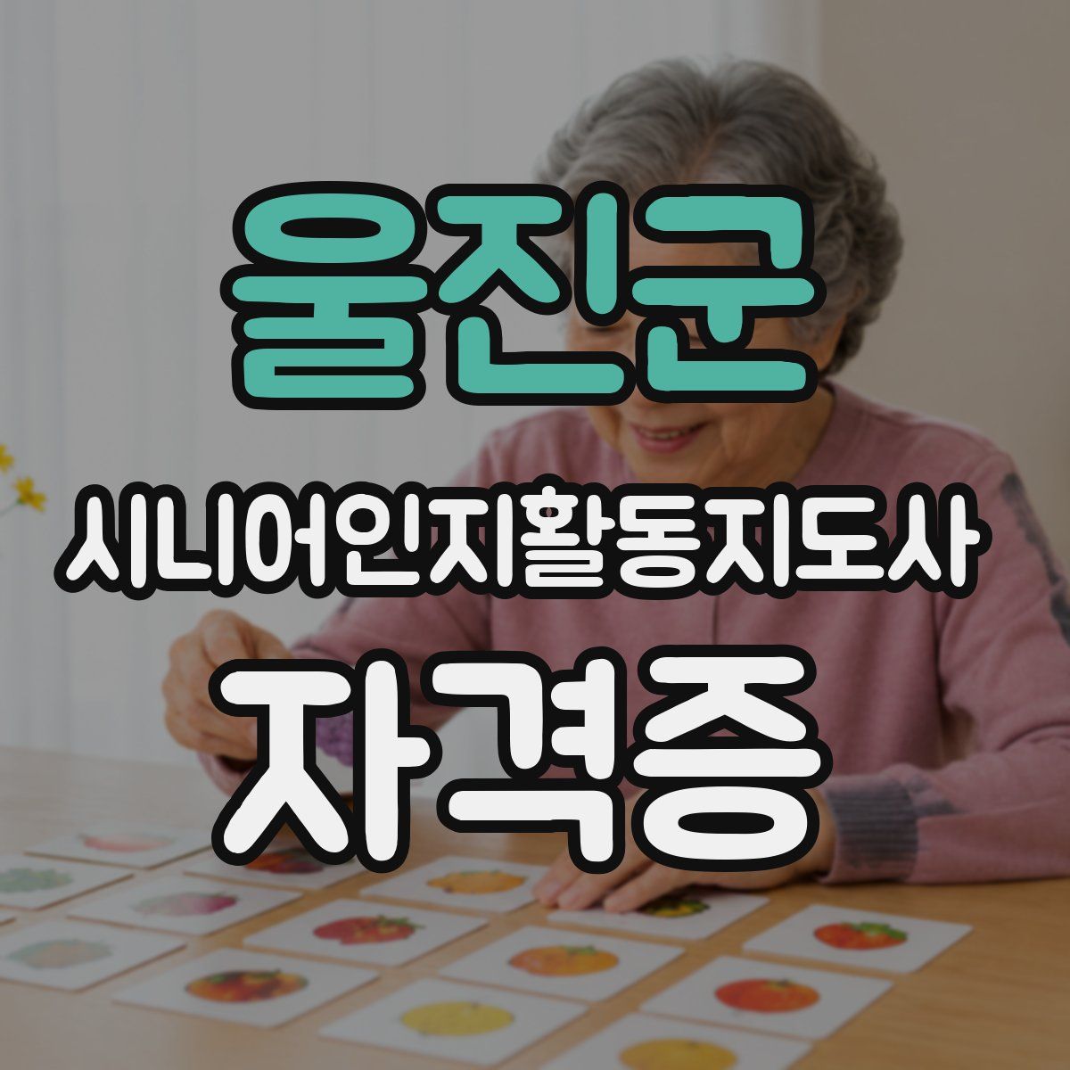 울진군 시니어인지활동지도사 자격증