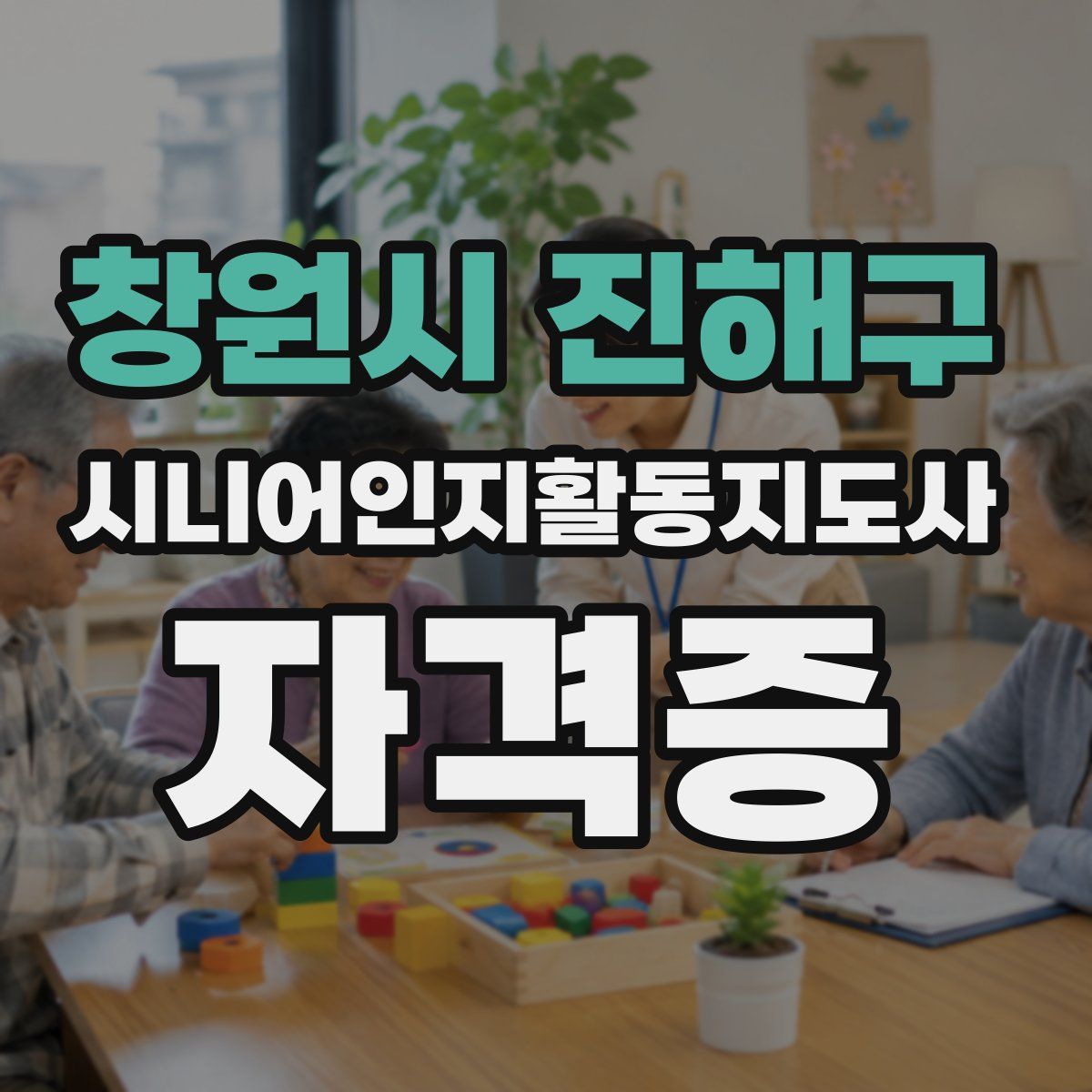 창원시 진해구 시니어인지활동지도사 자격증