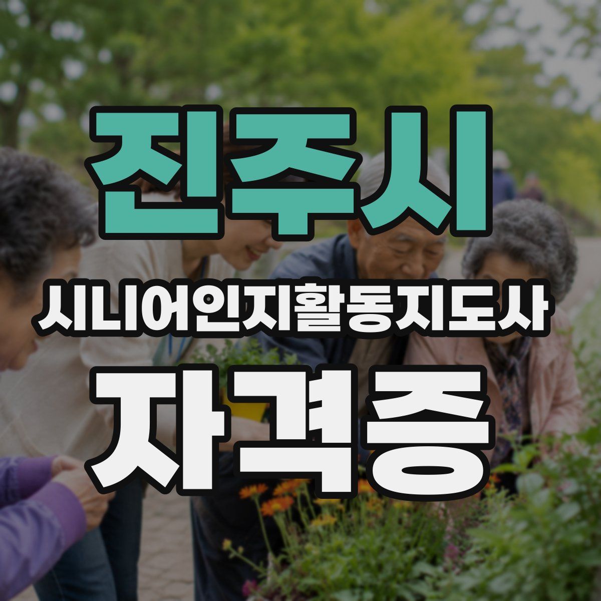 진주시 시니어인지활동지도사 자격증