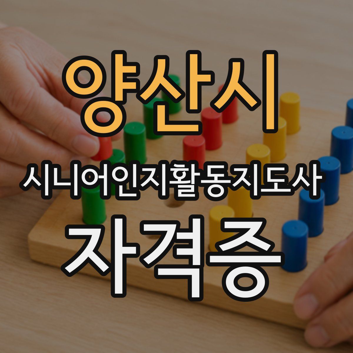 양산시 시니어인지활동지도사 자격증