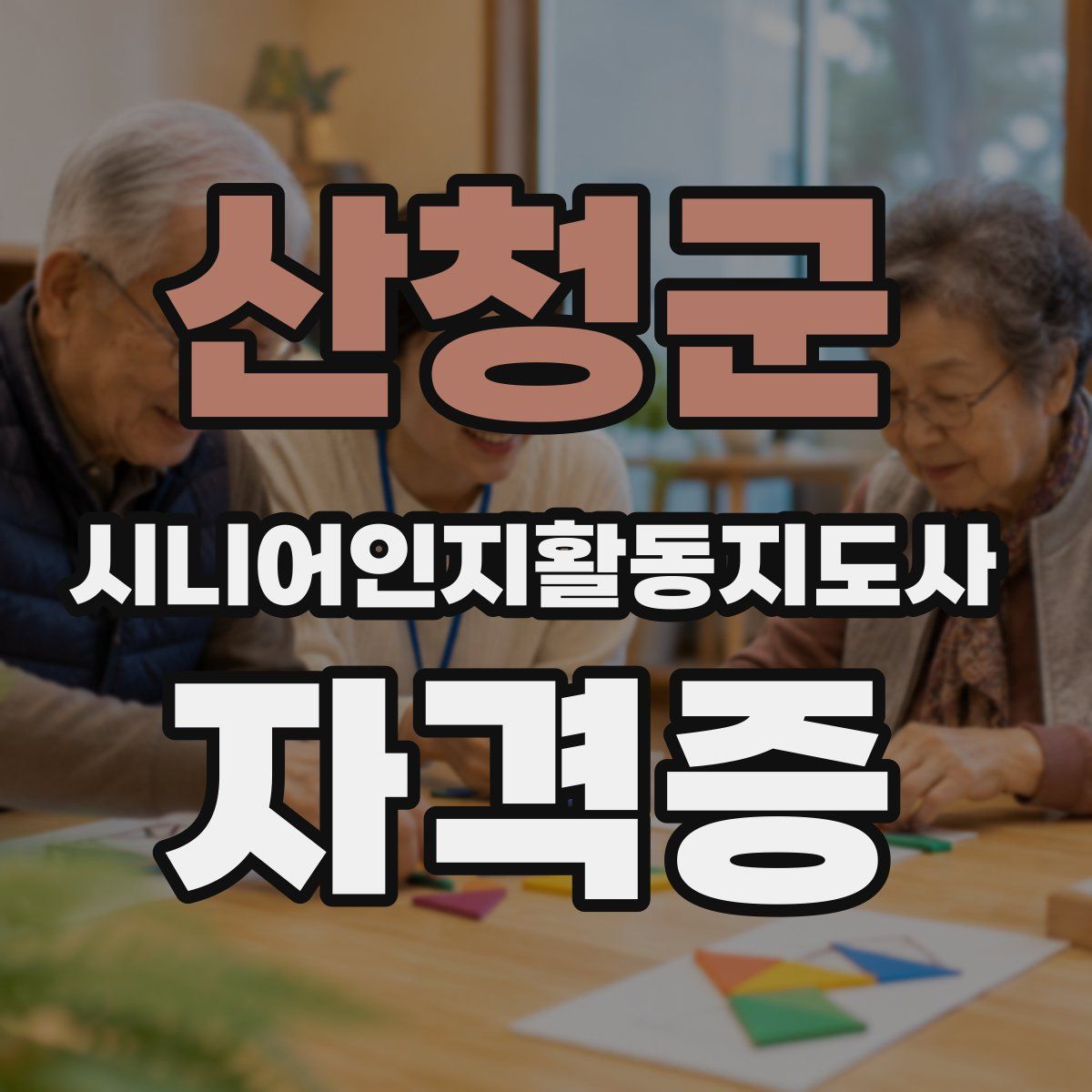 산청군 시니어인지활동지도사 자격증