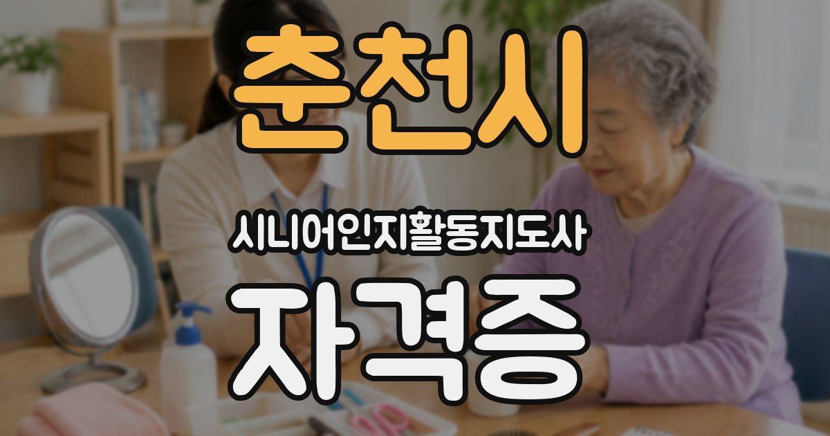 춘천시 시니어인지활동지도사 자격증
