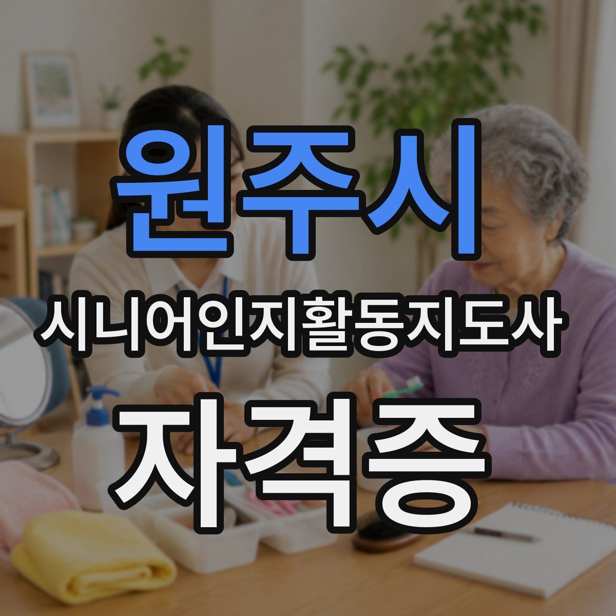 원주시 시니어인지활동지도사 자격증