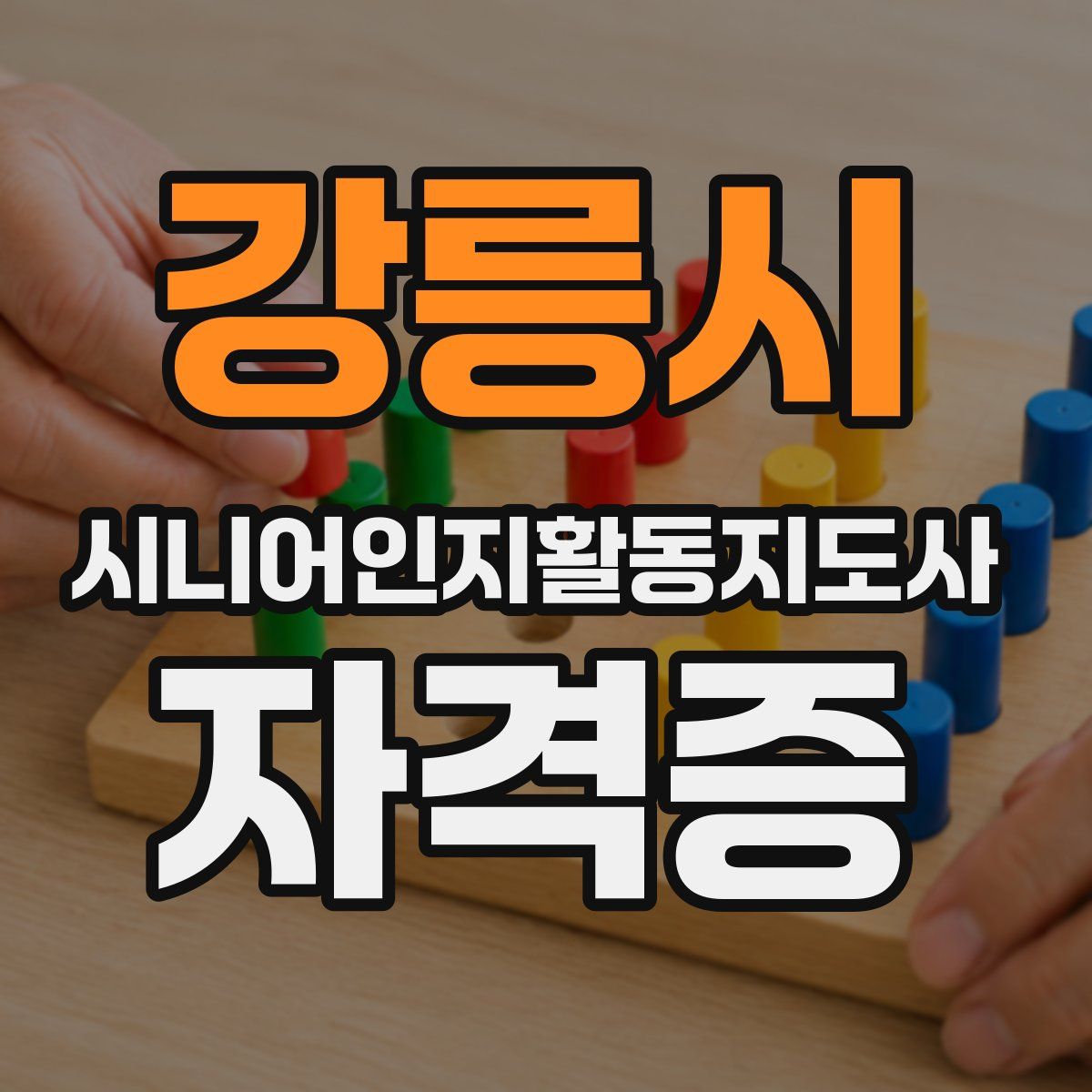 강릉시 시니어인지활동지도사 자격증