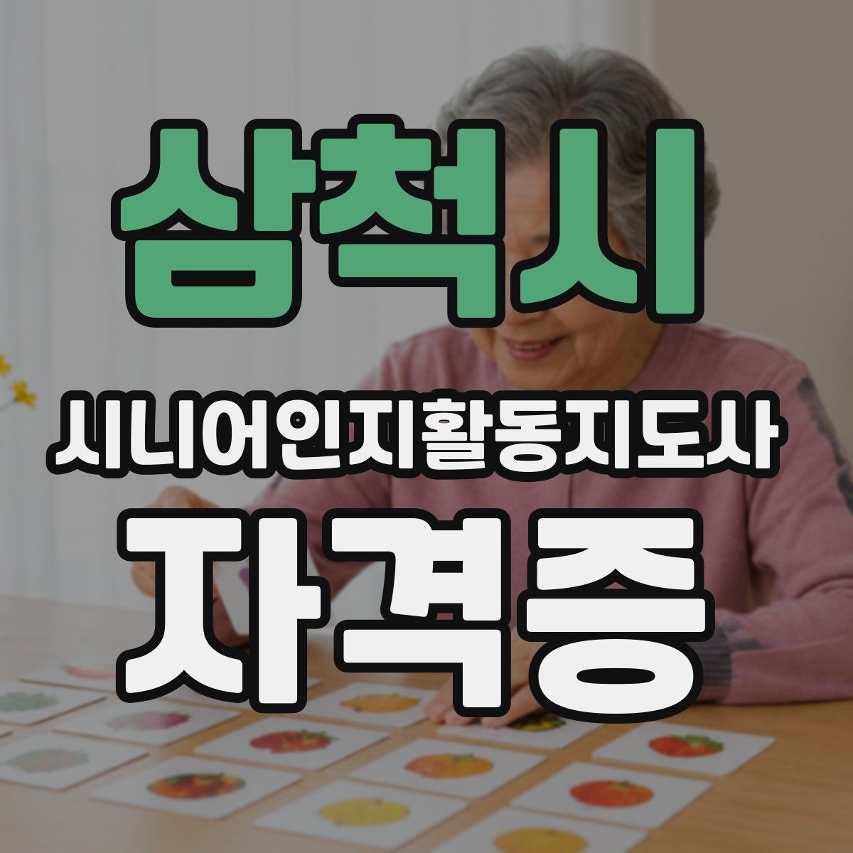 삼척시 시니어인지활동지도사 자격증