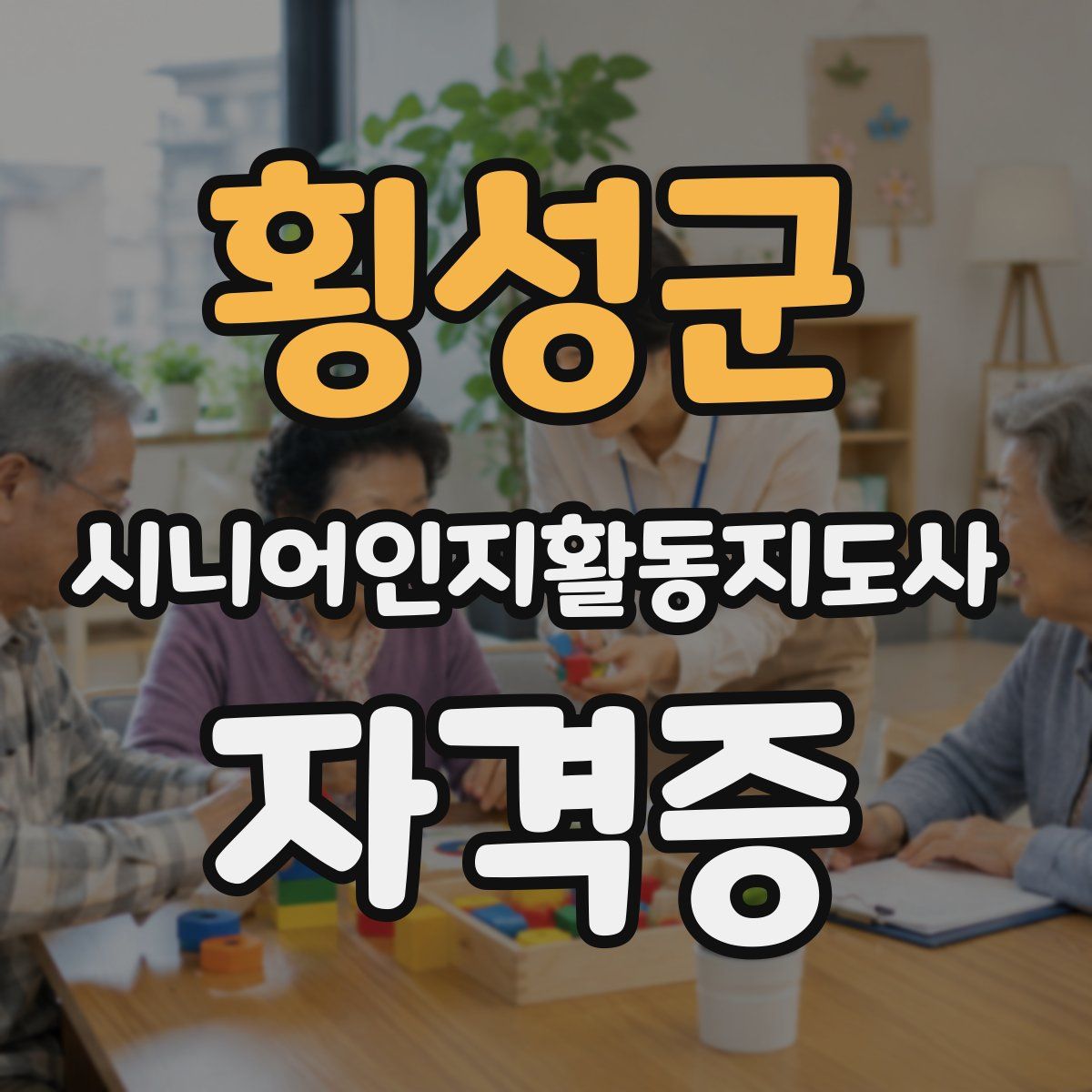 횡성군 시니어인지활동지도사 자격증