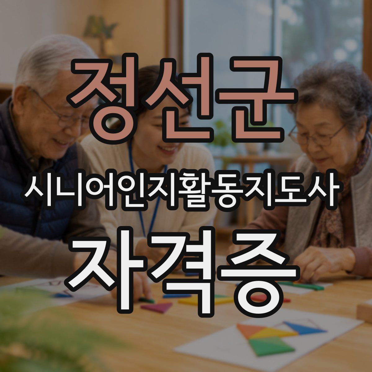 정선군 시니어인지활동지도사 자격증