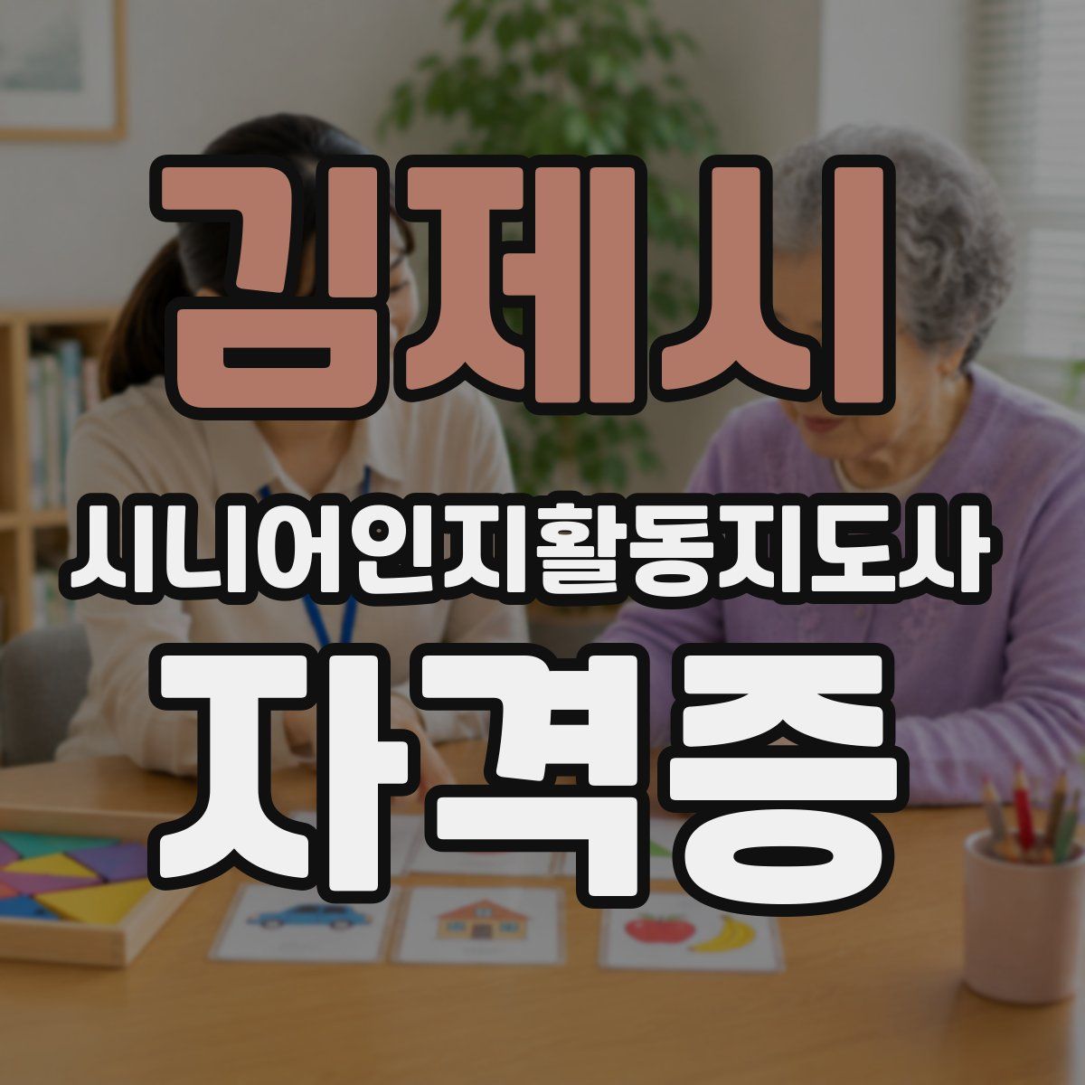 김제시 시니어인지활동지도사 자격증
