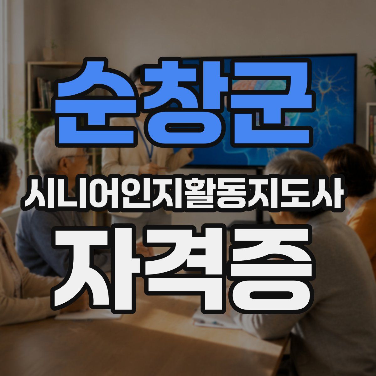 순창군 시니어인지활동지도사 자격증