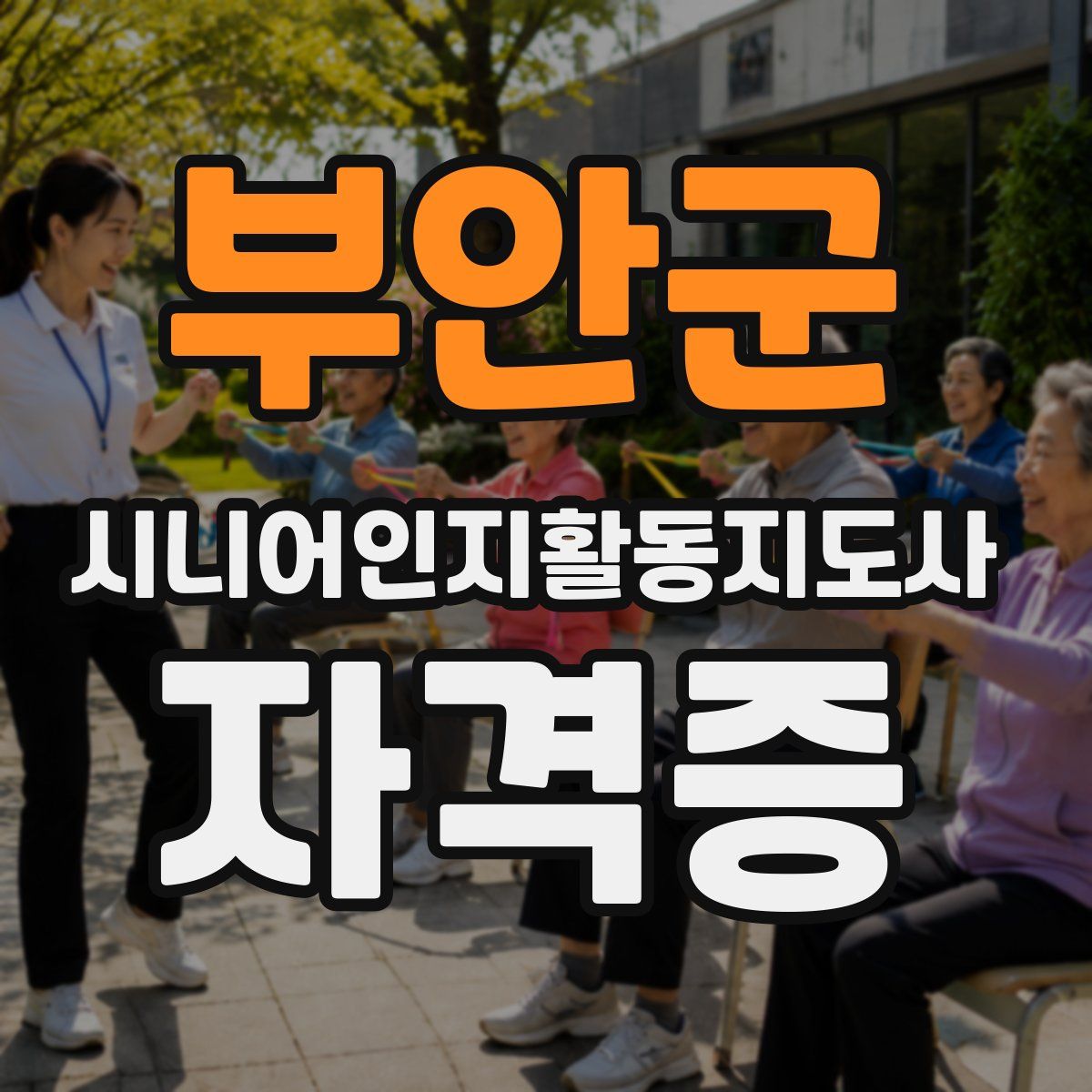 부안군 시니어인지활동지도사 자격증