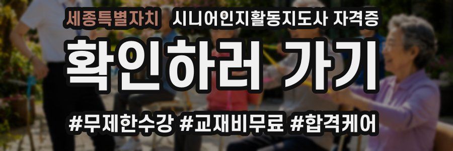 세종특별자치 시니어인지활동지도사 자격증