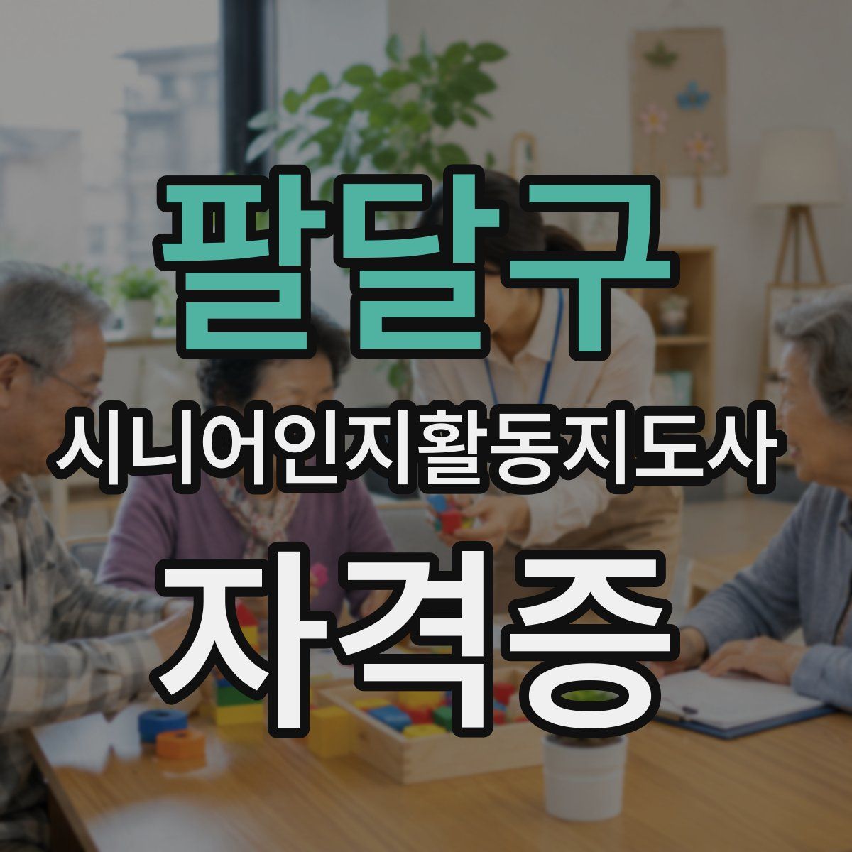 팔달구 시니어인지활동지도사 자격증