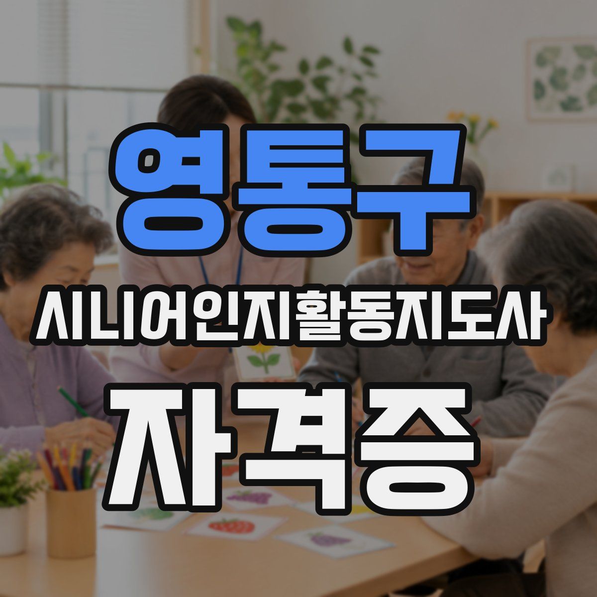 영통구 시니어인지활동지도사 자격증