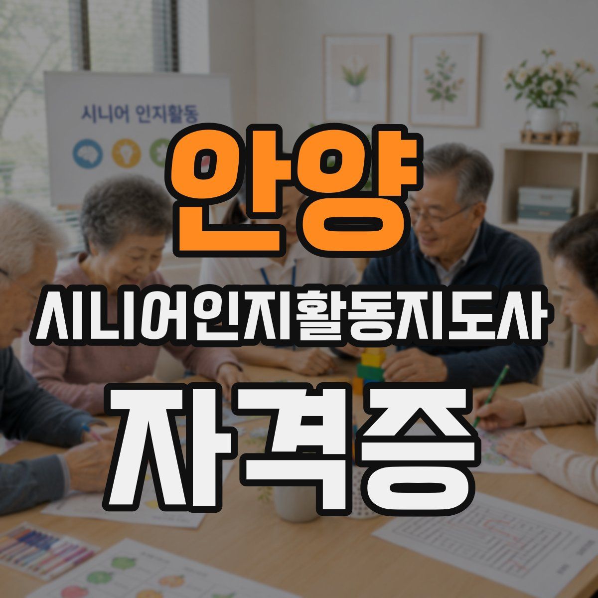 안양 시니어인지활동지도사 자격증
