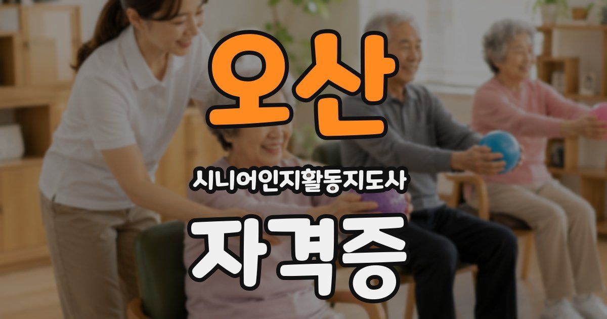 오산 시니어인지활동지도사 자격증