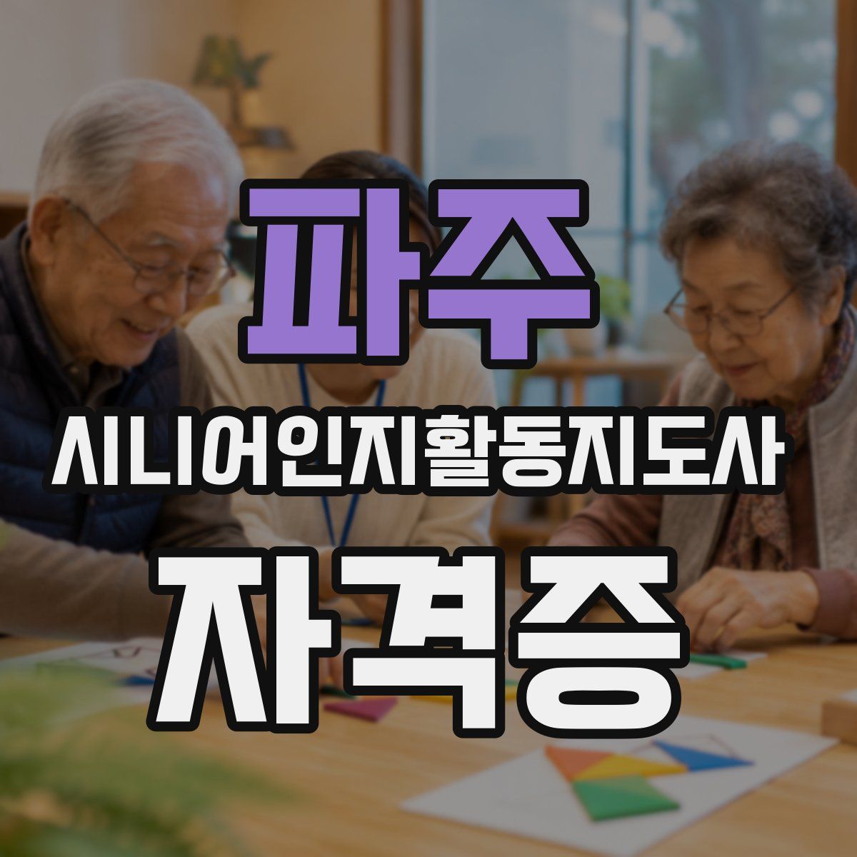 파주 시니어인지활동지도사 자격증