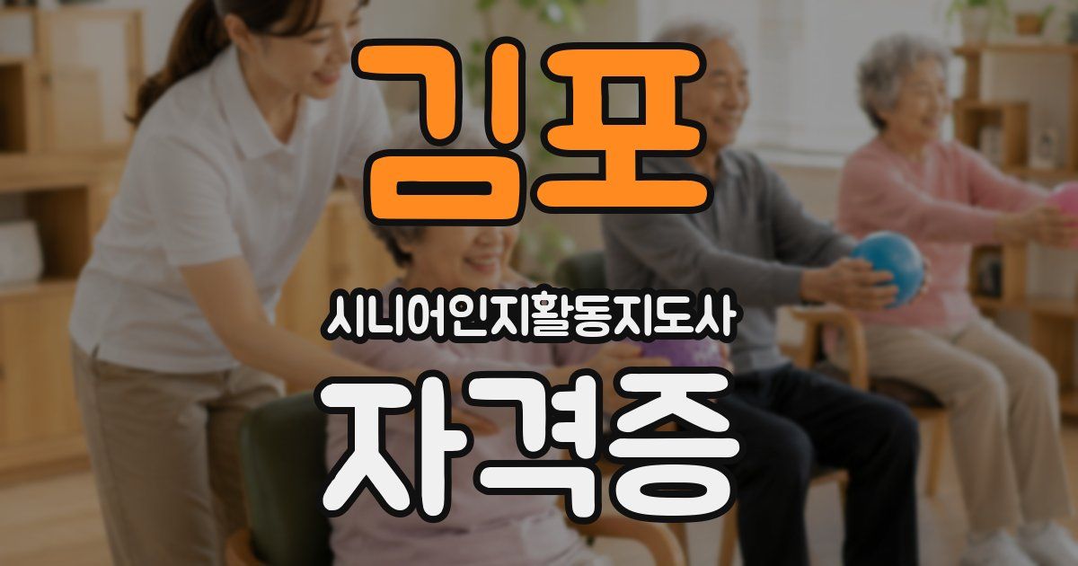 김포 시니어인지활동지도사 자격증