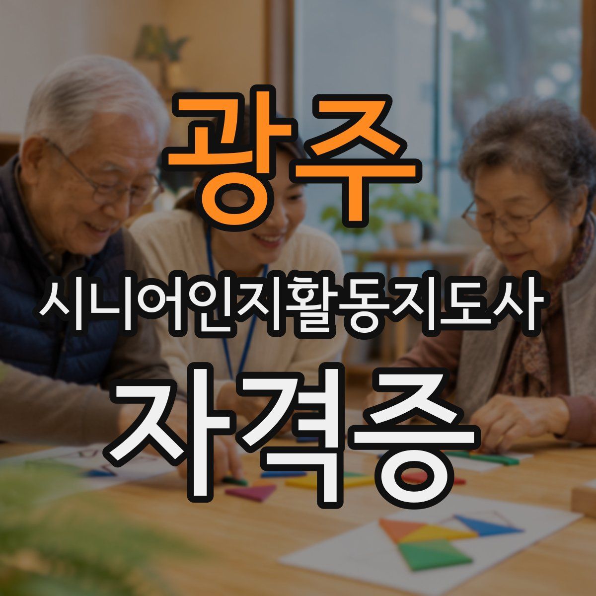 광주 시니어인지활동지도사 자격증