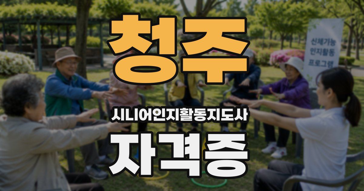 청주 시니어인지활동지도사 자격증