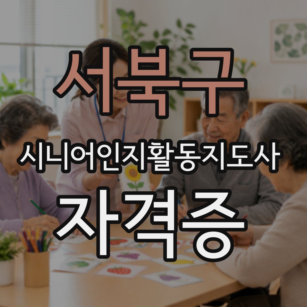 서북구 시니어인지활동지도사 자격증