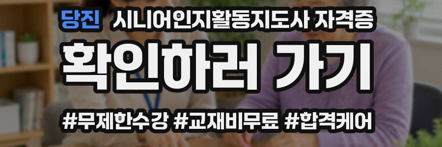 당진 시니어인지활동지도사 자격증