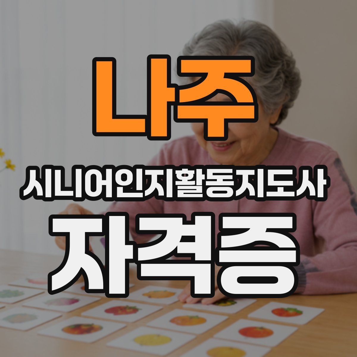 나주 시니어인지활동지도사 자격증