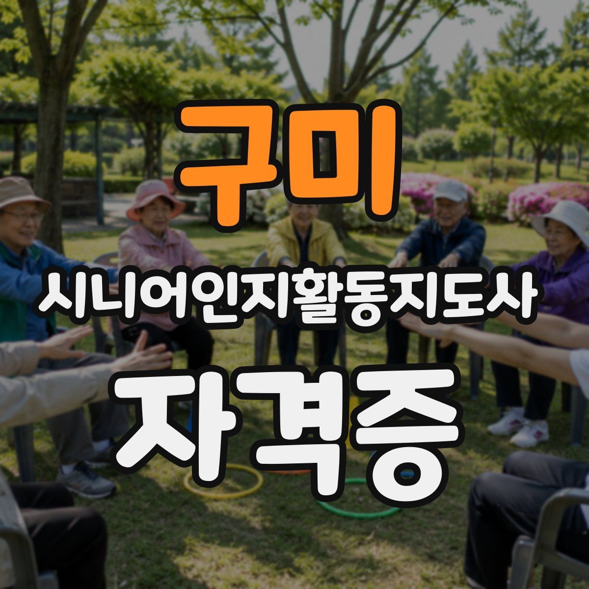 구미 시니어인지활동지도사 자격증