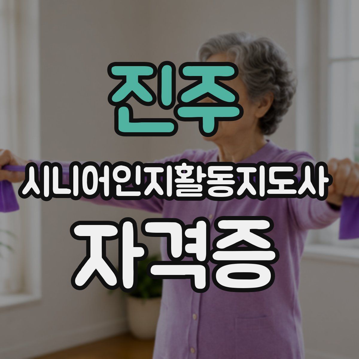 진주 시니어인지활동지도사 자격증
