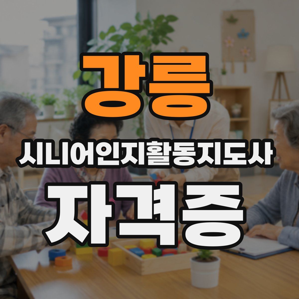 강릉 시니어인지활동지도사 자격증