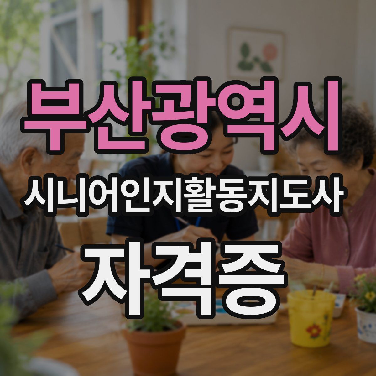 부산광역시 시니어인지활동지도사 자격증