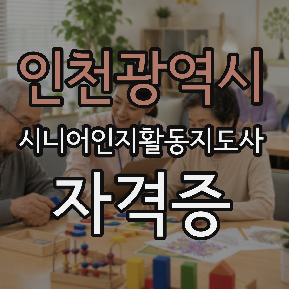 인천광역시 시니어인지활동지도사 자격증