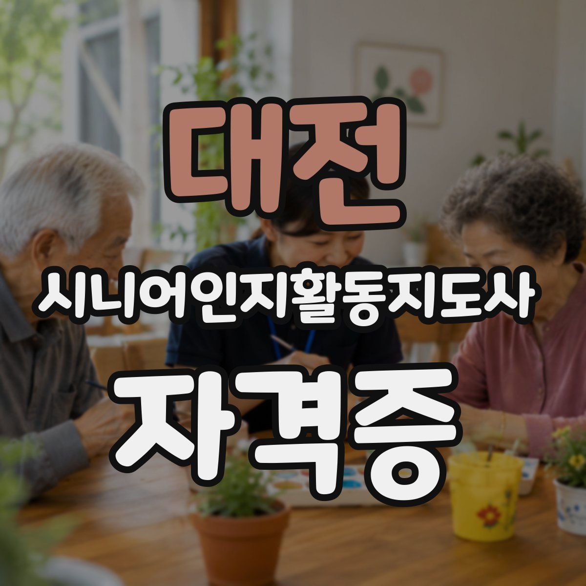 대전 시니어인지활동지도사 자격증