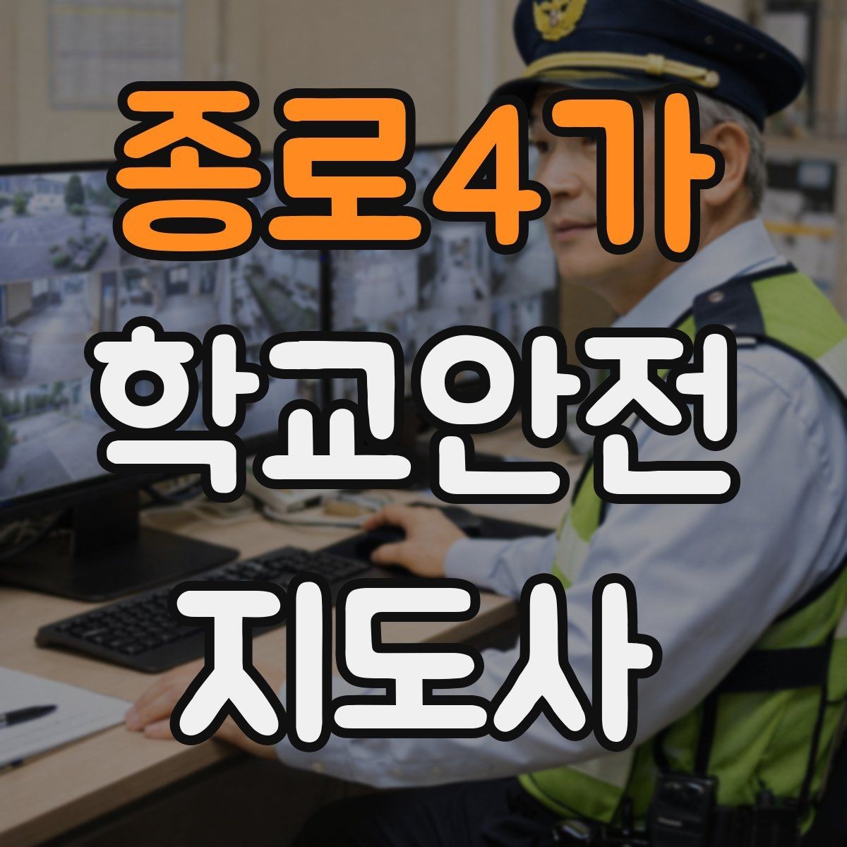 종로4가 학교안전지도사 자격증 공사 차량이 많은 날 통학로 안내 요령