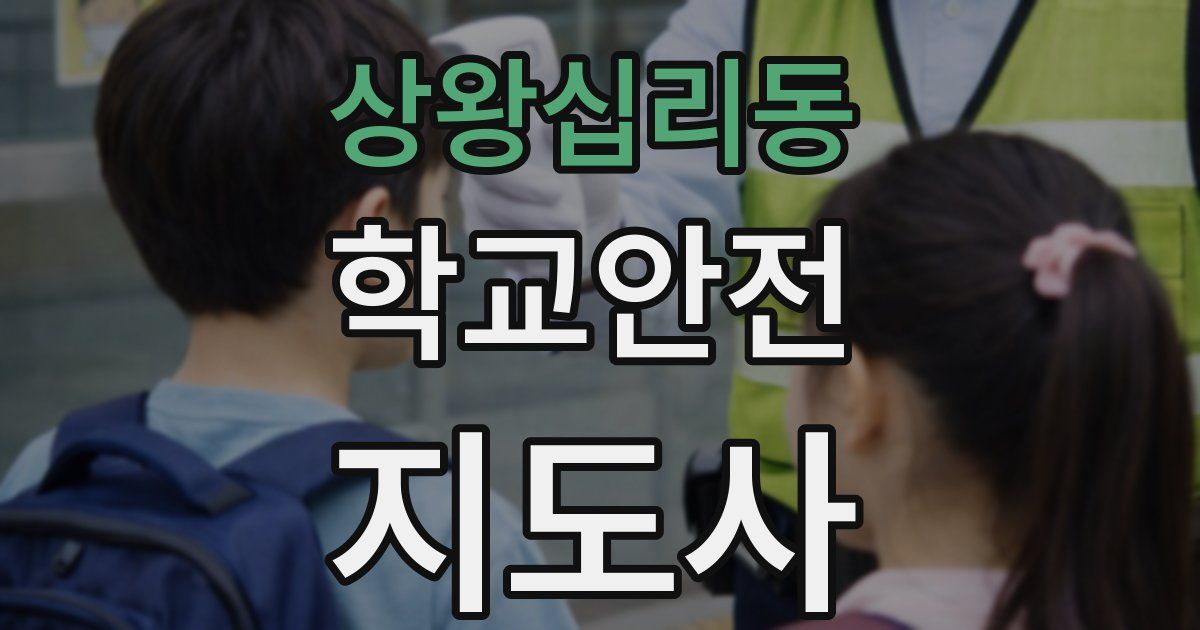 상왕십리동 학교안전지도사 자격증