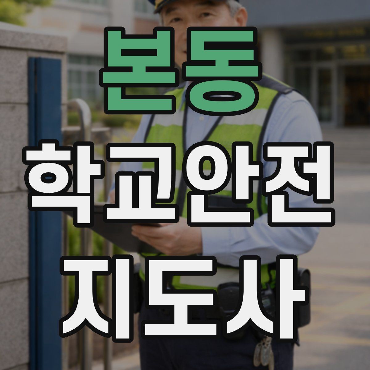 본동 학교안전지도사 자격증 학원 차량이 몰리는 시간대 주의사항