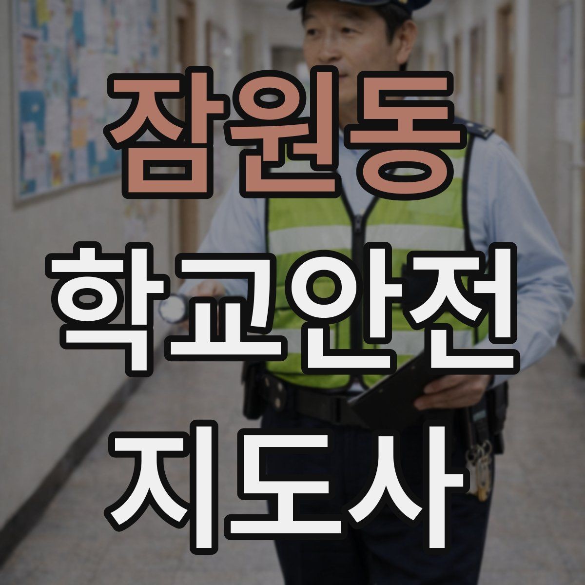 잠원동 학교안전지도사 자격증 차량 진출입이 많은 골목에서 지도하는 법