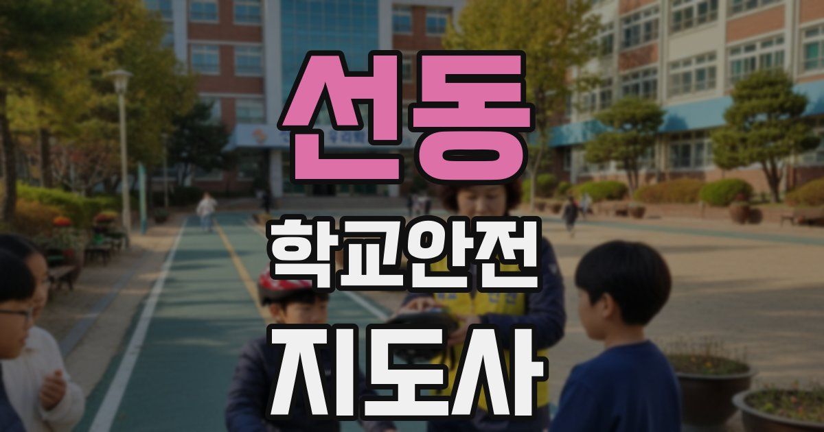 선동 학교안전지도사 자격증