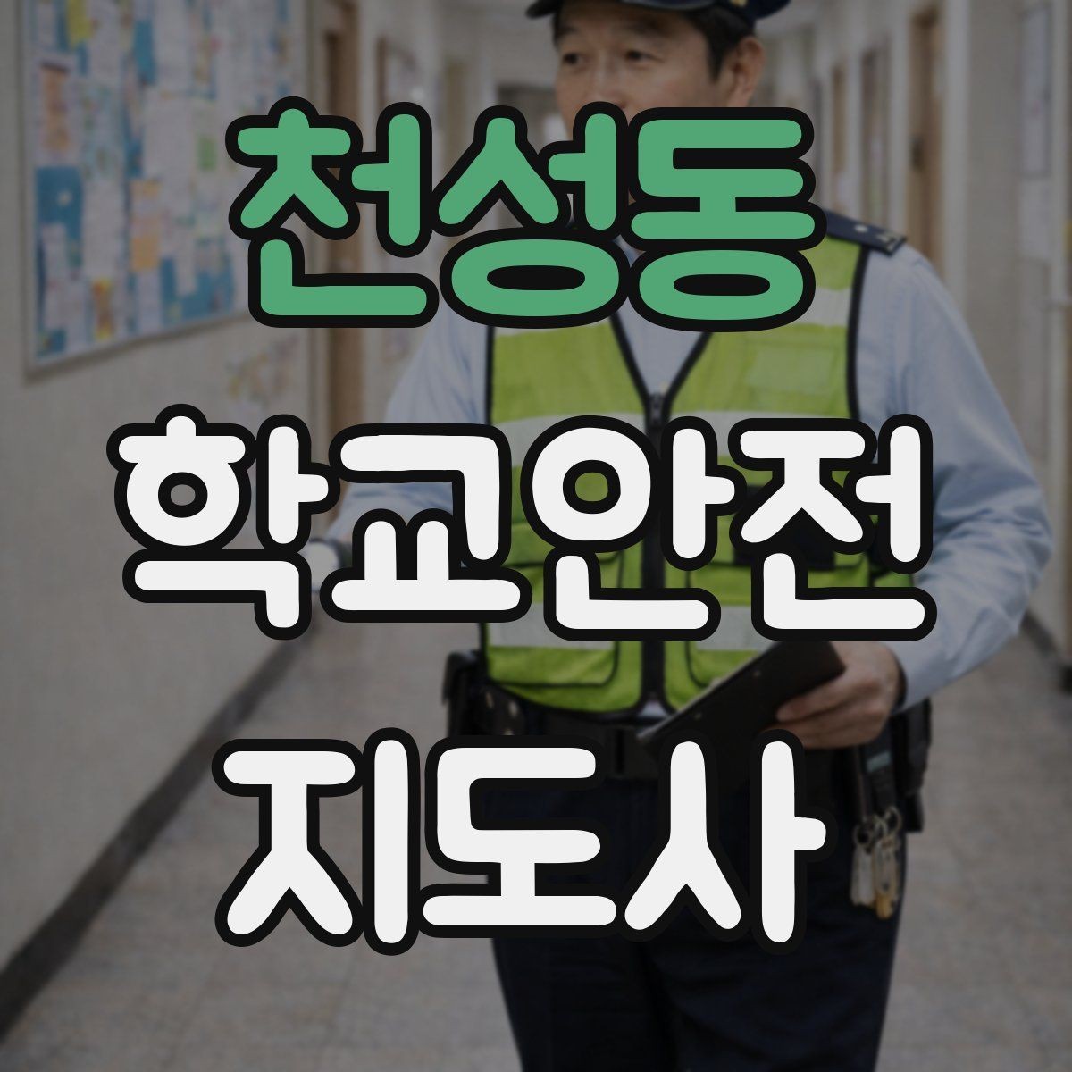 천성동 학교안전지도사 자격증 횡단보도 지도 시 주의사항