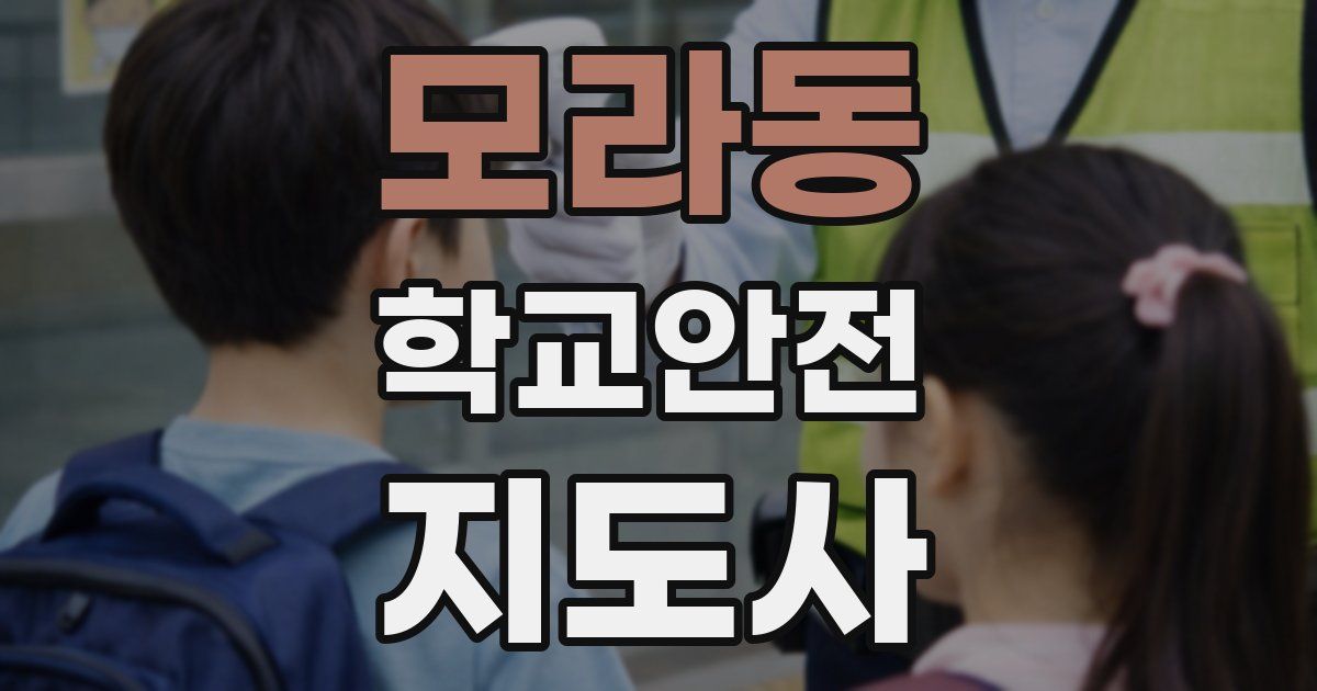 모라동 학교안전지도사 자격증