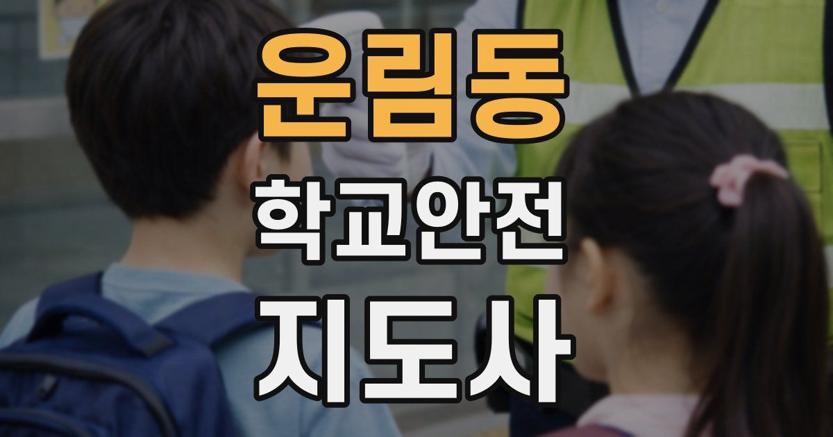 운림동 학교안전지도사 자격증