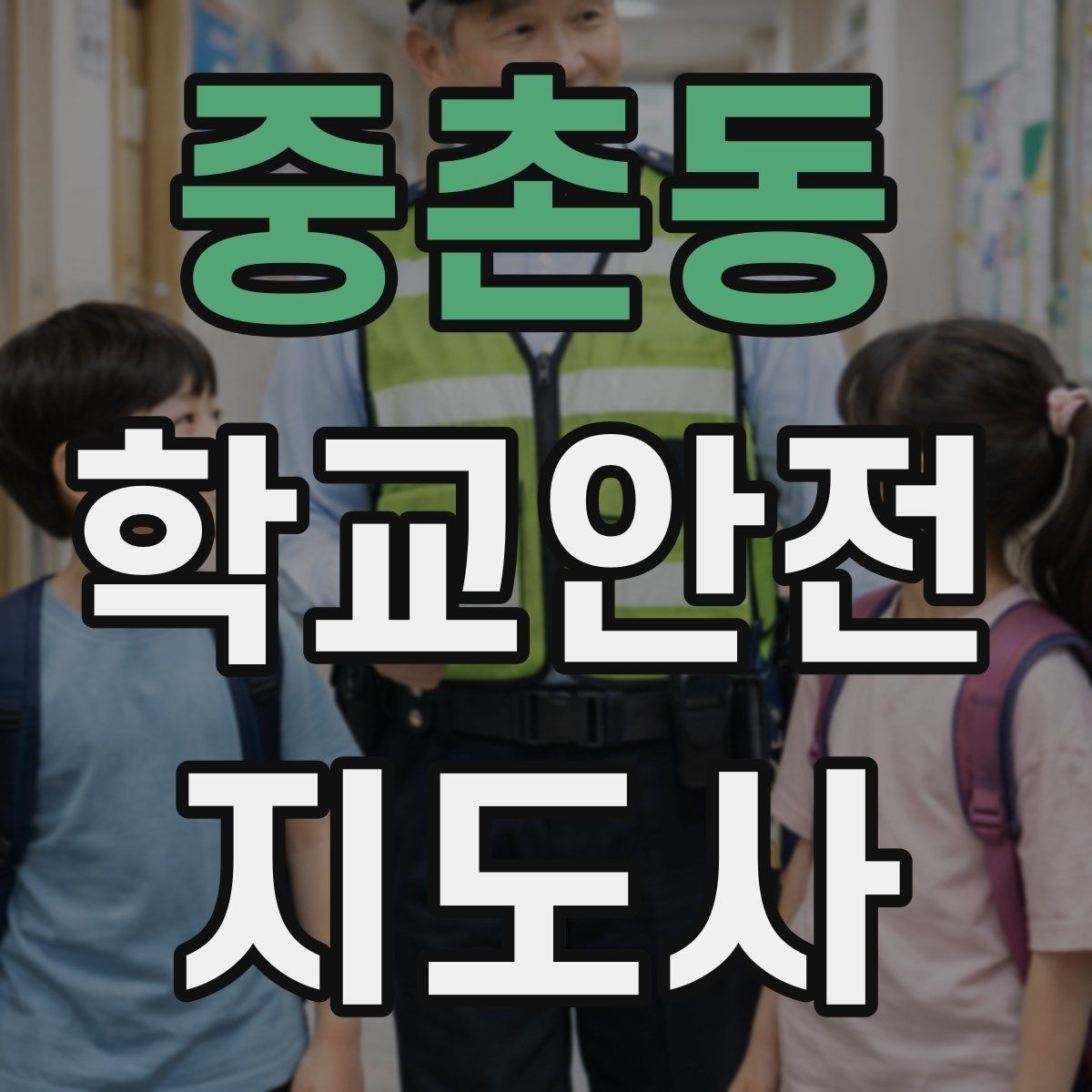 중촌동 학교안전지도사 자격증 차량 진출입이 많은 골목에서 지도하는 법