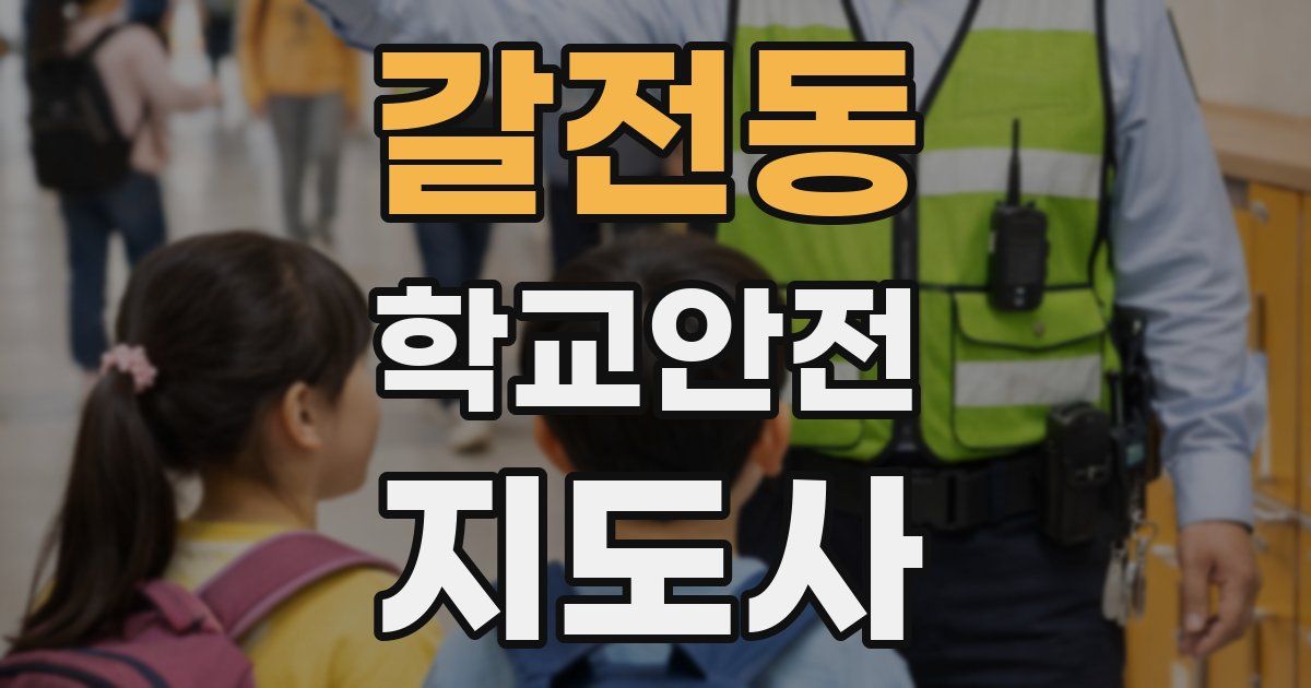 갈전동 학교안전지도사 자격증