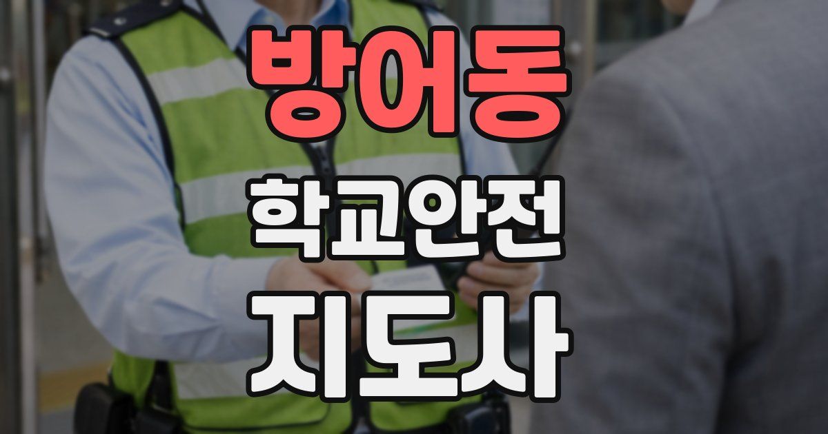 방어동 학교안전지도사 자격증