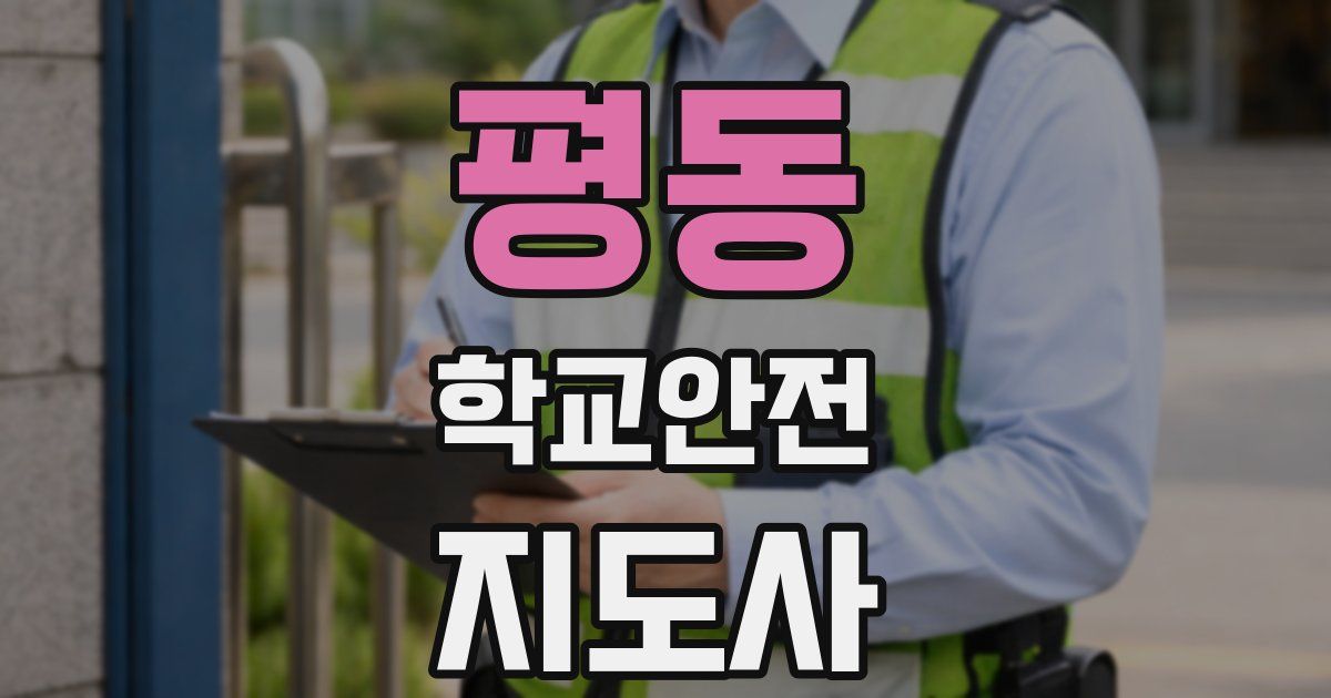 평동 학교안전지도사 자격증
