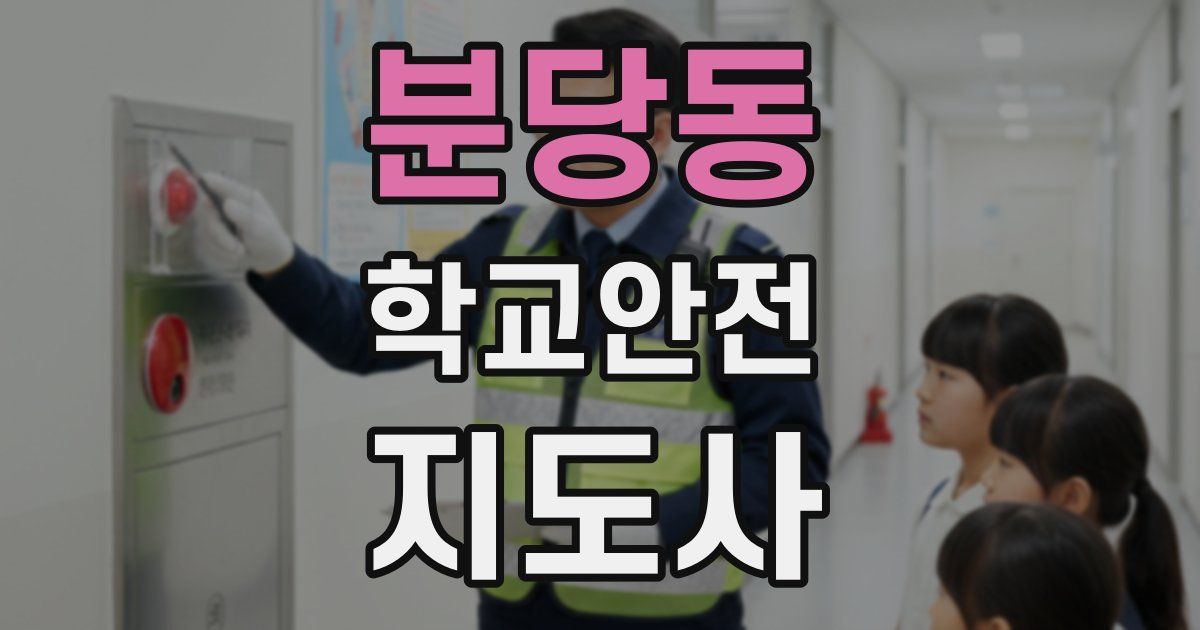 분당동 학교안전지도사 자격증