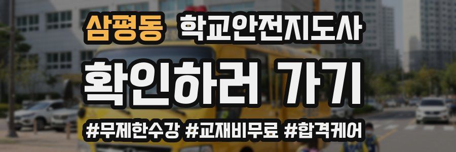 삼평동 학교안전지도사 자격증